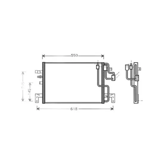 Radiator Aer Conditionat SAAB 9-3 1998->2002 Radiator aer conditionat benzina/ diesel 50,5x34,8x16 Perioada 1998 1999 2000 2001 2002