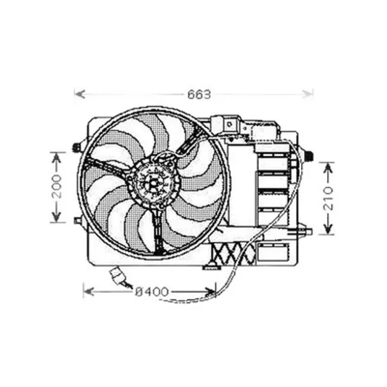 Ventilator Motor MINI MINI COOPER R50, R53 2001->2006 Electroventilator complet cu o mufa benzina, Perioada 2001 2002 2003 2004 2005 2006