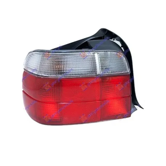 Stop Spate BMW 3 E36 1990->1998 Lampa spate stanga, rosu/alb, cu soclu si bec, cu lampa ceata, ptr COMPACT, 94->2000 Perioada 1996 1997 1998 1999 2000