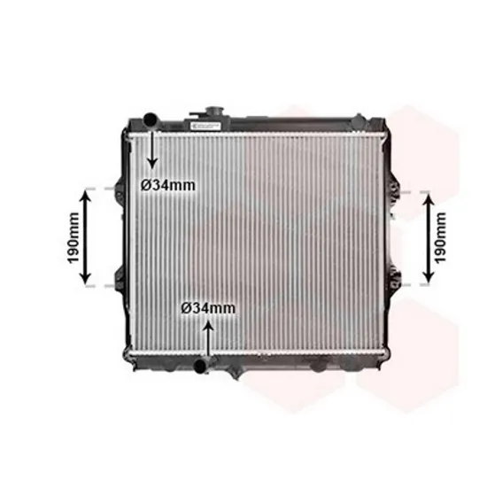 Radiator Motor TOYOTA HILUX 6 1994->2005 Radiator apa pentru 2 4D 45x52,5x2 7 Perioada 1997 1998 1999 2000 2001