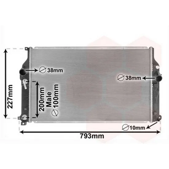 Radiator Motor TOYOTA RAV 4 IV 2012->2018 Radiator apa pentru 2,2 D4D CV manuala/automata 67x43x2,7 Perioada 2013 2014 2015 2016 2017 2018