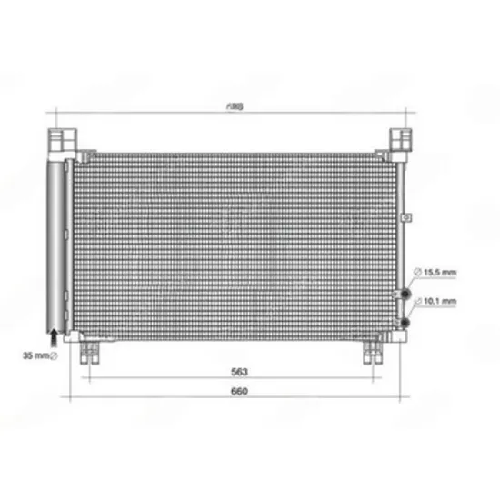 Radiator Aer Conditionat LEXUS IS 3 2013-> Radiator condensator aer conditionat 2.5 benzina (675x370) (KOYO) Perioada 2016 2017 2018 2019 2020 2021