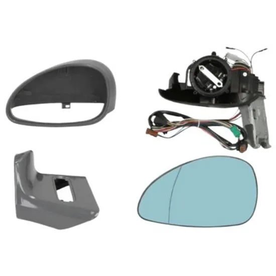 Oglinda exterioara dreapta CITROEN C4 1 LC 2004->2012, C4 COUPE 2004->2013 perioada 2004 2005 2006 2007 2008 2009 2010 2011 pana la an de fabricatie 09/2009, cu semnal, rabatare electrica, cu incalzire, cu semnal, cu semnal prevopsit grund,