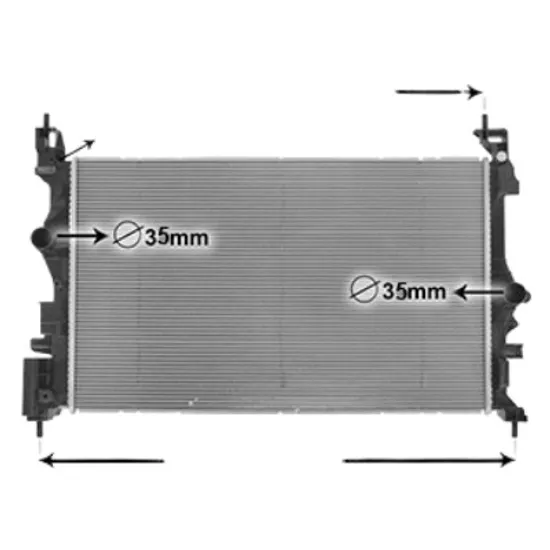 Radiator apa OPEL CORSA E 2014->2018 pentru 1.6 Turbo, perioada 2015 2016 2017 2018 2019 2020
