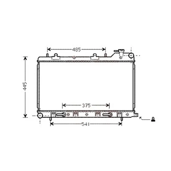 Radiator apa SUBARU FORESTER SG 2002->2008 pentru 2.0 X AWD, perioada 2005 2006 2007 2008