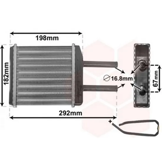 Radiator Incalzire DAEWOO MATIZ 1998->2010 Calorifer BEHR +/-AC 152x178 Perioada 1998 1999 2000 2001 2002 2003 2004 2005