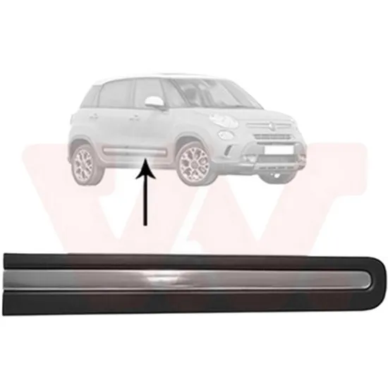 Bandou usa fata dreapta FIAT 500L 2012-> perioada 2013 2014 2015 2016 2017 2018 crom-negru, pentru 4/5 usi,