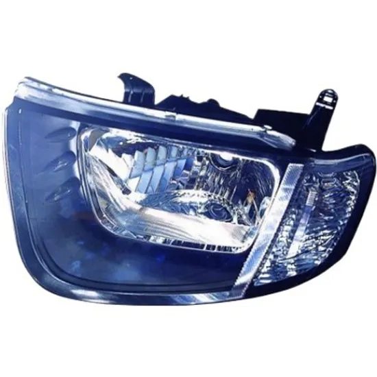 Far stanga MITSUBISHI L 200 2005->2015 perioada 2007 2008 2009 2010 2011 2012 2013 2014 2015 pana la an de fabricatie 2009, fara motor reglaj, semnal alb, pentru vehicule cu cabina simpla, cu reglaj electric, cu bec H4