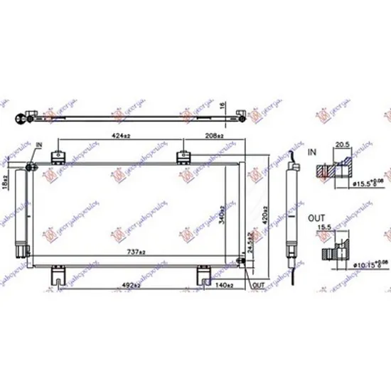 Radiator Aer Conditionat HONDA JAZZ 4 2013-> Radiator aer conditionat 1.3 benzina 73.7x35.3x1.6 Perioada 2014 2015 2016 2017 2018