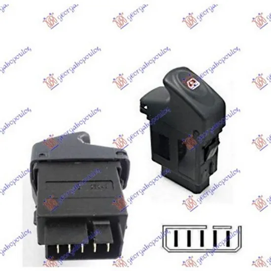 Buton Geamuri RENAULT KANGOO 1997->2007 Panou buton comanda geamuri fata AUTO 5 pini Perioada 1997 1998 1999 2000 2001 2002 2003 2004 2005 2006 2007