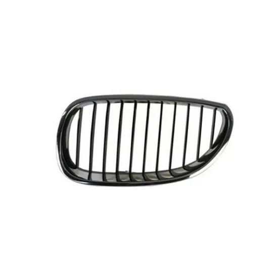 Grila Radiator BMW 5 E60 2001->2010 Grila radiator stanga, negru-crom Perioada 2003 2004 2005 2006 2007 2008 2009 2010