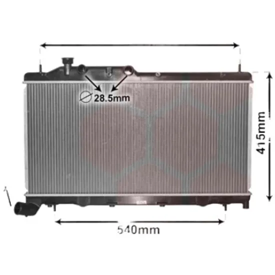 Radiator apa SUBARU OUTBACK 2003->2009, FORESTER SH 2008->2013, LEGACY 4 2003->2009 pentru 2.0 D AWD, perioada 2008 2009 2010 2011 2012 2013