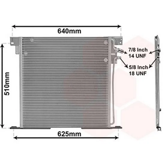 Radiator Aer Conditionat MERCEDES VITO W638 1997->2003 Radiator aer conditionat (49.5x53x16) Perioada 1997 1998 1999 2000 2001 2002 2003