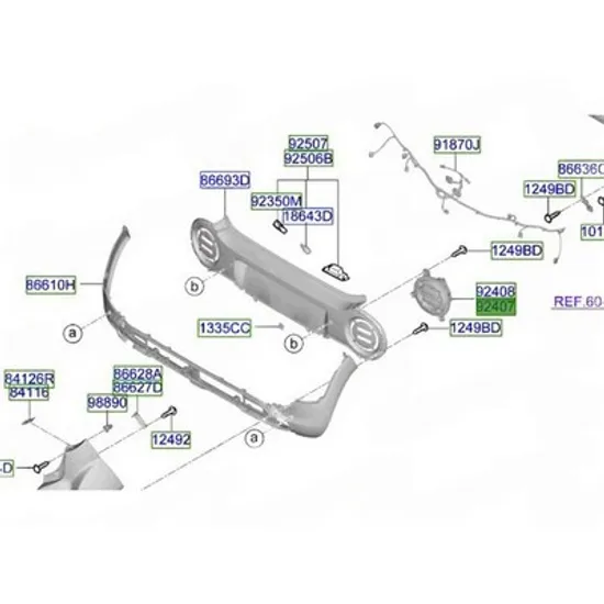 Stop Spate HYUNDAI INSTER 2024-> Lampa stop spate (O) STANGA Perioada 2024 2025