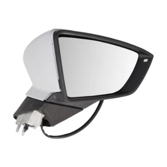 Oglinda exterioara dreapta SEAT LEON 2012-> perioada 2012 2013 2014 2015 2016 2017 2018 2019 2020 , cu semnal, inaltime cm 23, latime cm 15, lungime cm 27, reglaj electric, numar pini 8, cu incalzire, rabatare electrica, prevopsit grund