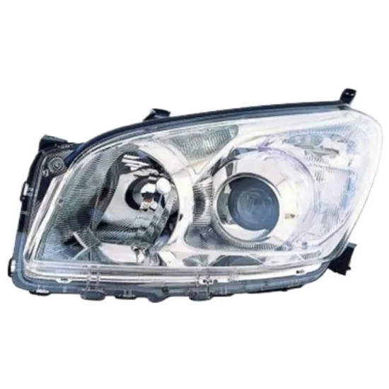 Far dreapta TOYOTA RAV 4 III 2005->2014 perioada 2005 2006 2007 2008 2009 2010 2011 2012 2013 de la an de fabricatie 08/2008, pana la an de fabricatie 05/2010, cu motor reglaj, semnal transparent, cu reglaj electric, cu bec H11/HB3