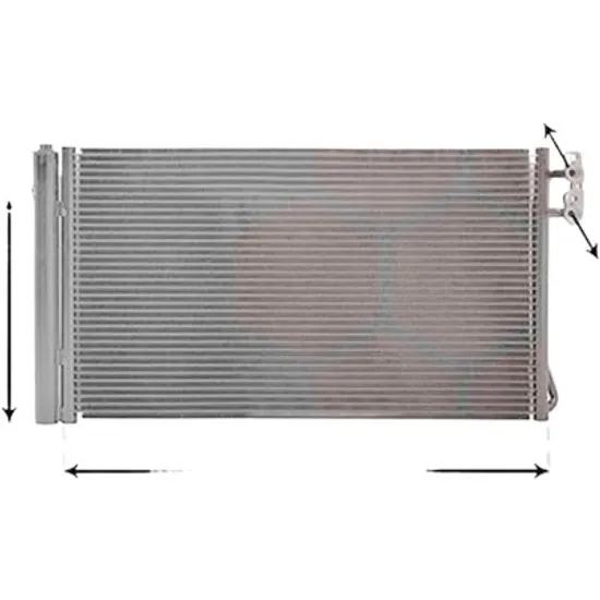 Radiator aer conditionat RENAULT MEGANE 2 2002->2010 pentru 1.6 Bifuel, perioada 2005 2006 2007 2008