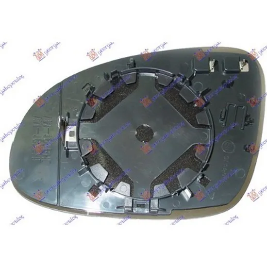 Sticla Oglinda VW PASSAT B5 2000->2005 Geam oglinda exterioara dreapta mic, asferic cu incalzire tenta albastra Perioada 2000 2001 2002 2003 2004 2005
