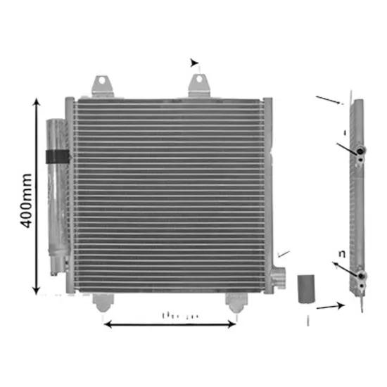 Radiator aer conditionat CITROEN BERLINGO K9 2018-> pentru 1.6 BlueHDi 75, perioada 2018 2019 2020 2021 2022 2023