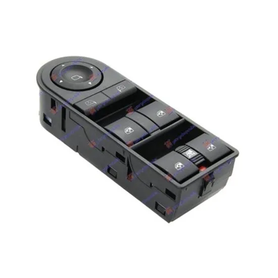 Buton Geamuri OPEL ZAFIRA B 2005->2015 Panou buton comanda geamuri fata 4 contacte 18 pini stanga Perioada 2005 2006 2007 2008 2009 2010 2011