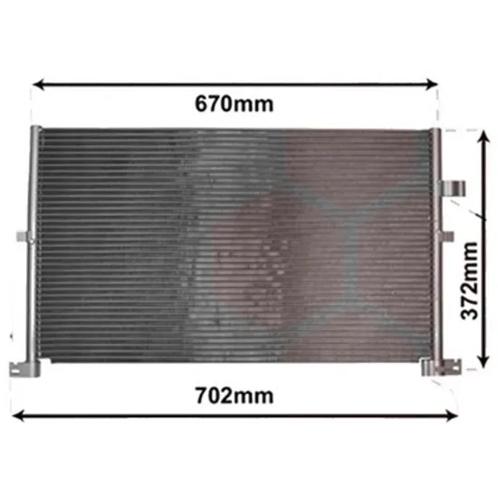 Radiator aer conditionat RENAULT VEL SATIS 2002-> 2.2 dCi 102KW 140CP , pentru motor G9T 600, G9T 606, G9T 607, G9T 700, G9T 702 perioada 2004 2005,2006,2007,2008 2009