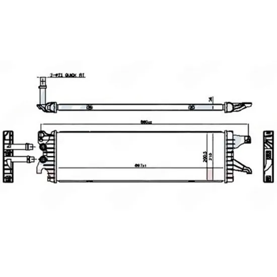 Radiator Motor VW TRANSPORTER T6 2015-> Radiator suplimentar 2.0 TDi (62/75KW) diesel (695x210x26) Perioada 2015 2016 2017 2018 2019