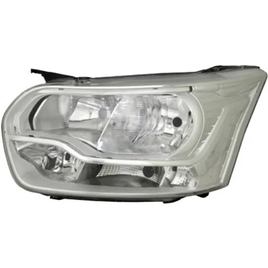 Far stanga FORD TRANSIT 2013-> perioada 2013 2014 2015 2016 2017 2018 cu motor reglaj, semnal transparent, cu reglaj electric, cu lumina de zi, adaptiv, cu bec H15, cu bec H7/H1