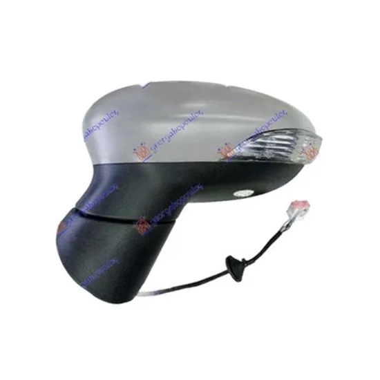 Oglinda FORD FIESTA 5 JH 2008->2017 Oglinda exterioara electrica cu incalzire pentru vopsit (cu semnal) & (cu lampa podea) (8 PIN) stanga Perioada 2013 2014 2015 2016 2017