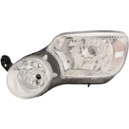 Far stanga SKODA YETI 2009->2017 perioada 2010 2011 2012 2013 2014 2015 pana la an de fabricatie 2014, cu motor reglaj, semnal transparent, cu reglaj electric, cu far de ceata, cu bec H7/H4
