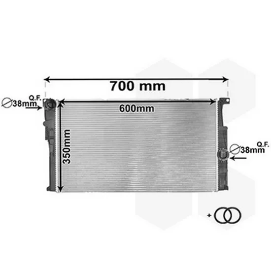 Radiator Motor BMW 3 Gran Turismo F34 2012-> Radiator apa 1.5/1.6/3.0 118i-125i/135i-M /2.0 Perioada 2012 2013 2014 2015