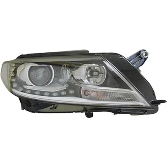Far dreapta VW CC 2011->2016 perioada 2011 2012 2013 2014 2015 2016 , fara motor reglaj, fara unitate de control Xenon, cu xenon, semnal transparent, cu reglaj distanta iluminare automat, cu lumina de zi, cu bec D3S/H7, cu bec LED