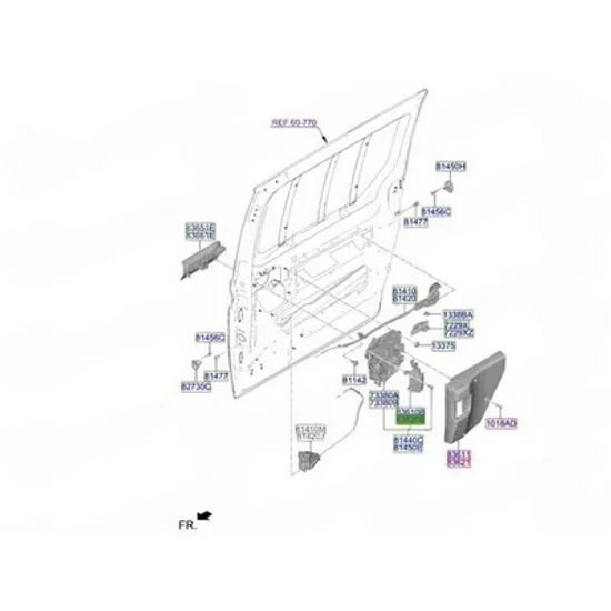 Maner Usa HYUNDAI STARIA 2025-> Maner Usa culisanta spate interioara (O) DREAPTA Perioada 2025