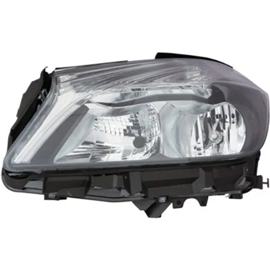 Far stanga MERCEDES A-CLASS W176 2012->2018 perioada 2012 2013 2014 2015 2016 2017 2018 pana la an de fabricatie 2015, cu motor reglaj, semnal transparent, cu reglaj electric, cu lumina de zi, cu bec H15, cu bec H7