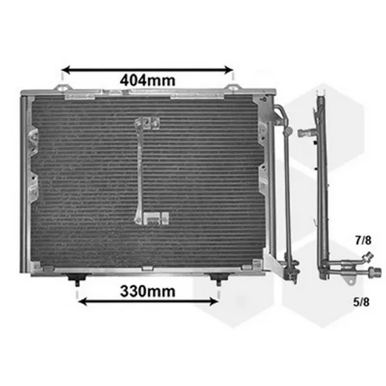 Radiator Aer Conditionat MERCEDES C-CLASS W202 1993->2000 Radiator aer conditionat (55.2x40.6x25) Perioada 1993 1994 1995 1996 1997 1998 1999 2000