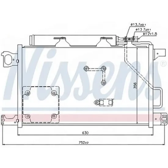 Radiator Aer Conditionat MERCEDES C-CLASS W203 2000->2007 Radiator condensator aer conditionat 2.7 diesel (630x356) (VALEO) Perioada 2003 2004 2005 2006 2007