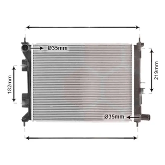 Radiator apa HYUNDAI i20 2014->2020 pentru 1.2 LPGI, perioada 2014 2015 2016 2017 2018 2019