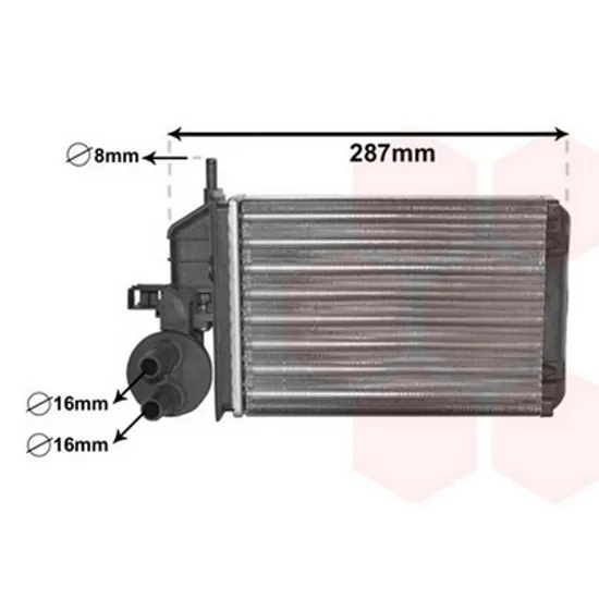 Radiator Incalzire FIAT SEICENTO 1997->2005 Calorifer M +/-AC 215x158 Perioada 1998 1999 2000 2001 2002 2003 2004