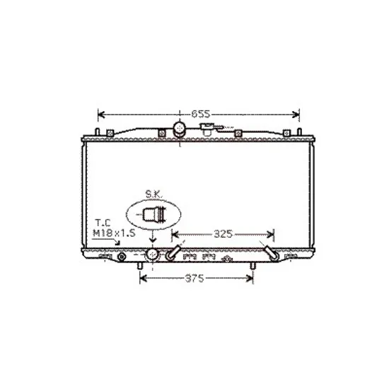 Radiator apa HONDA ACCORD 7 EURO 2003->2012 pentru 2.4, perioada 2003 2004 2005 2006 2007 2008