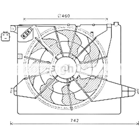 Ventilator motor HYUNDAI SANTA FE 2 2005->2012 pentru 2.4 4x4, perioada 2010 2011 2012