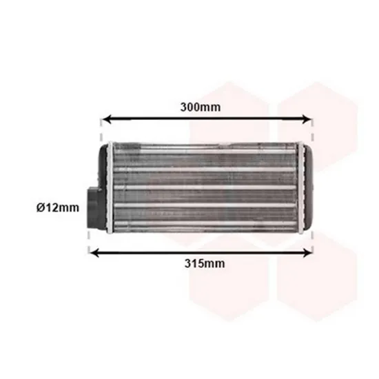 Radiator Incalzire VW CADDY 2 1995->2004 Calorifer M 255x128x60 Perioada 1995 1996 1997 1998 1999 2000 2001 2002 2003 2004