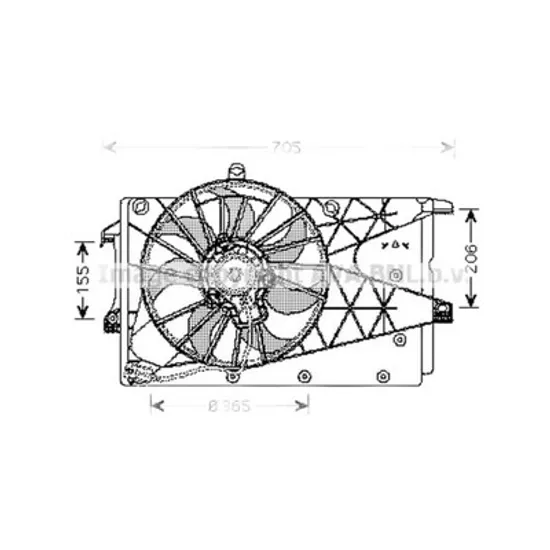 Ventilator Motor OPEL MERIVA A 2003->2010 Electroventilator radiator complet fara aer conditionat BENZINA, Perioada 2003 2004 2005 2006 2007 2008 2009 2010