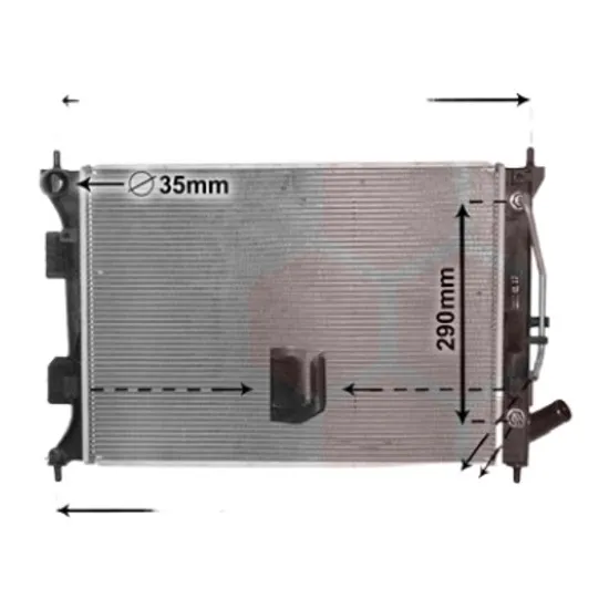 Radiator apa KIA CERATO 2012->2018 pentru 2.0 MPi, perioada 2013 2014 2015 2016 2017 2018