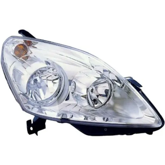 Far dreapta OPEL ZAFIRA B 2005->2015 perioada 2005 2006 2007 2008 2009 2010 2011 2012 de la an de fabricatie 2009, de la serie sasiu A2000001, de la serie sasiu AG000001, cu motor reglaj, cromat, semnal transparent, cu reglaj electric, cu bec H7/H1