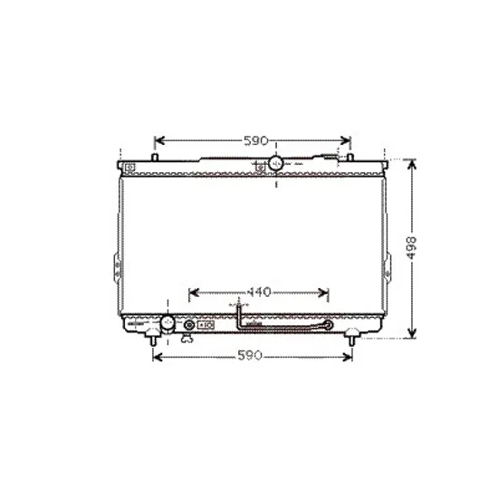 Radiator apa HYUNDAI SANTA FE 1 2001->2006 pentru 2.0 CRDi tractiune integrala, perioada 2003 2004 2005 2006