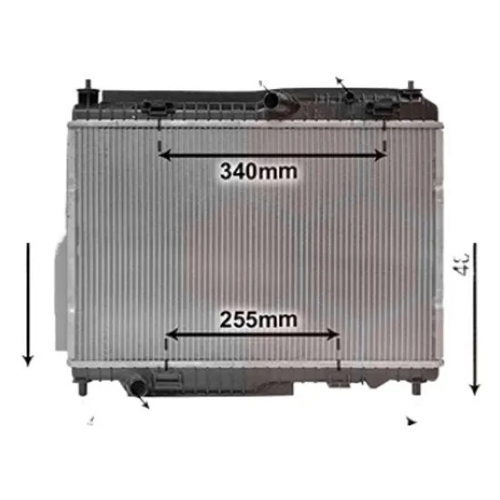 Radiator apa FORD FIESTA 5 JH 2008->2017 pentru 1.0 EcoBoost, 1.0 SEL Style, perioada 2012 2013 2014 2015 2016 2017