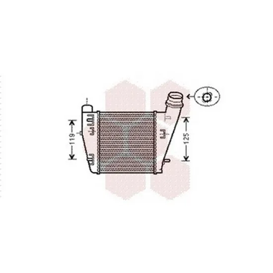 Intercooler RENAULT TWINGO 2 2007->2014 Radiator intercooler 1 2TCE/1 5DCi 183x189x64 2012->2014 Perioada 2007 2008 2009 2010 2011 2012 2013