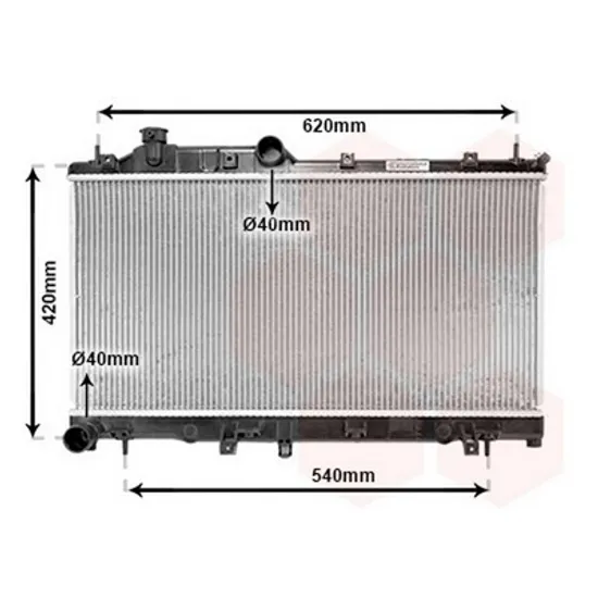 Radiator Motor SUBARU FORESTER SH 2008->2013 Radiator apa pentru 2 0 - 2 5i - 16V 34x68 5x16 CV manuala Perioada 2008 2009 2010 2011 2012 2013 2014
