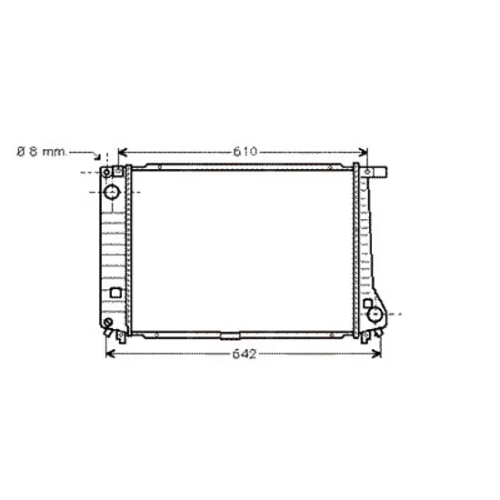 Radiator apa BMW 3 Compact E36 1994->2000 318 tds 66KW 90CP , pentru motor M41 D17 (174T1) perioada 1995 1996,1997,1998,1999 2000