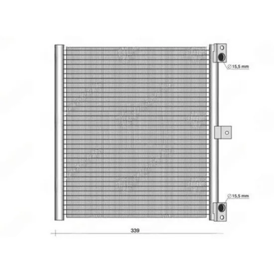 Radiator Aer Conditionat PORSCHE CAYMAN 2013->2016 Radiator condensator aer conditionat 2.7-3.4-3.8 benzina (339x338x16) Perioada 2013 2014 2015 2016