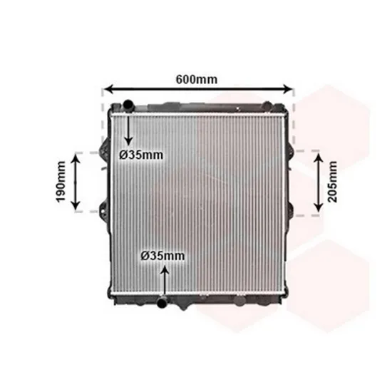 Radiator Motor TOYOTA HILUX 6 1994->2005 Radiator apa pentru 2 4cc turbo diesel 4WD 55x52 5x3 7 Perioada 1997 1998 1999 2000 2001
